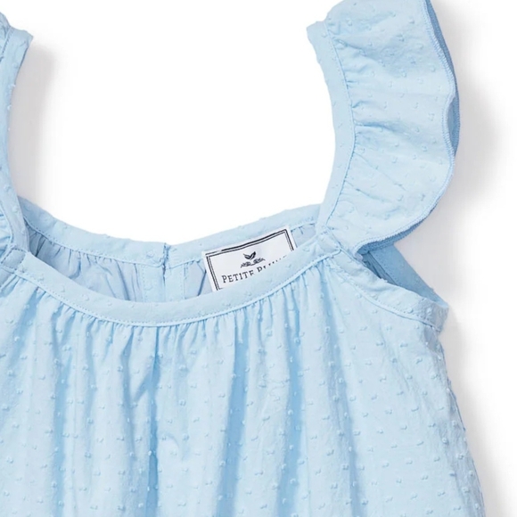 Light Blue Ruffle-Shoulder Tank & Pull-On Shorts Set - Kids - Picture 3 of 11